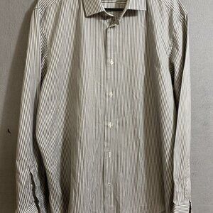 Robert Graham Men’s Long Sleeve Button Up Men’s Gray Stripes SZ XL